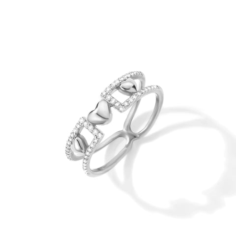 ANMIYA Best Selling Custom 18K Gold 925 Sterling Silver Eternity Ring Trendy Design with Zircon Ring for Unisex