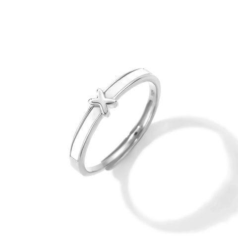 ANMIYA 925 Sterling Silver 18K Gold Plated Cubic Zirconia Clover Ring Twisted Eternity Band Ring for Women