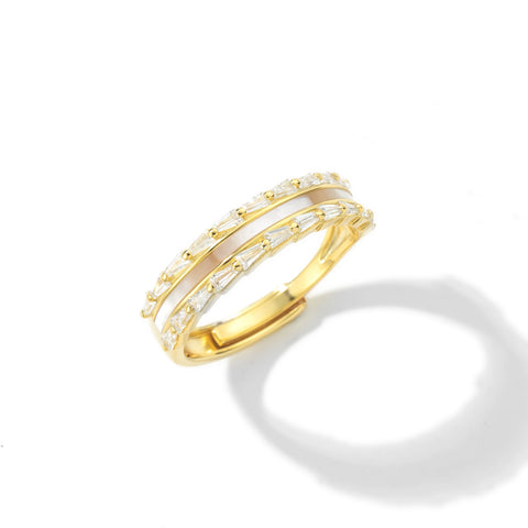 Hot Sale Custom Jewlery Design Fashion Rings Silver 925 Silver Cubic Zirconia Heart Rings for Women Girls