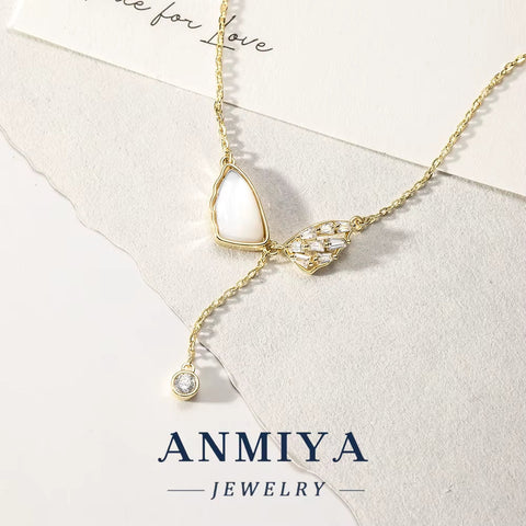 925 Sterling Silver Gold-Plated Butterfly Necklace Cubic Zirconia Elegant Minimalist Design Trendy Link Chain Unisex Daily Wear