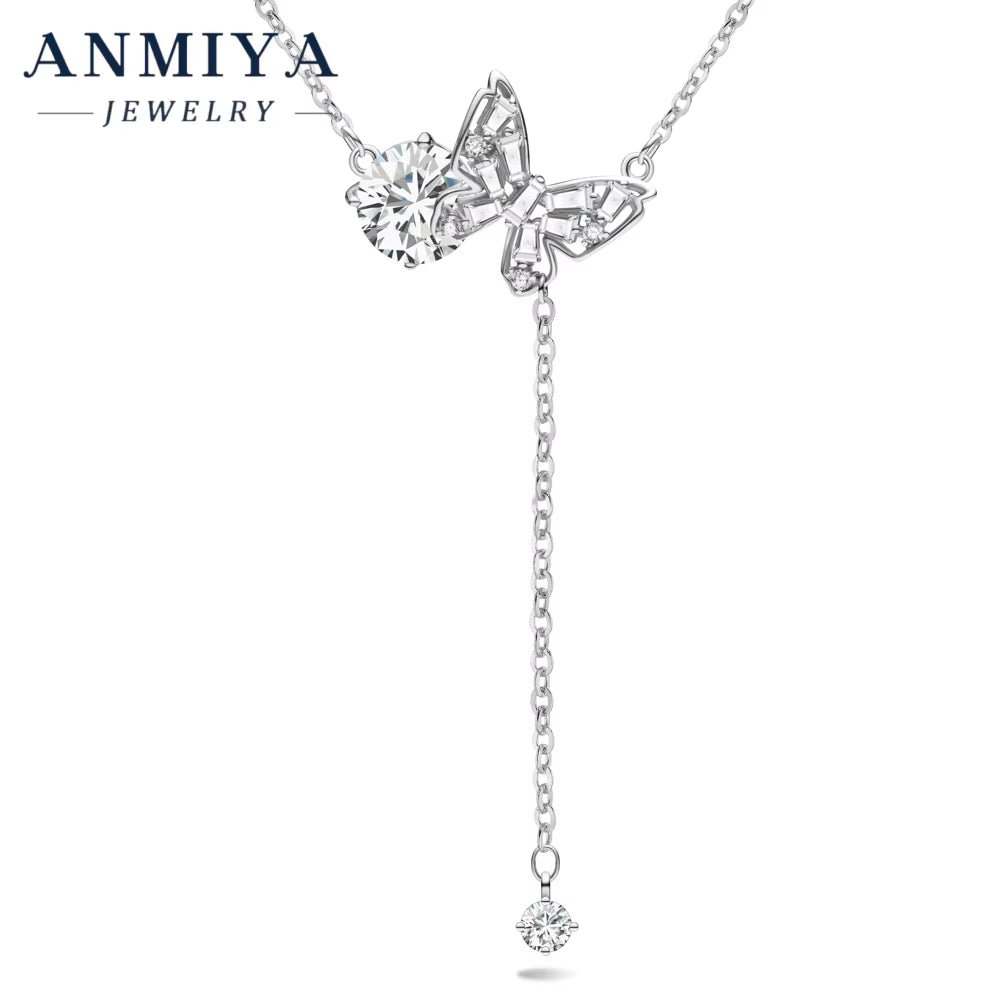 Moissanite Accent 925 Silver Jewelry - Luxury Earring Necklace Set, Anniversary Gift Silver 925 Jewelry Collection