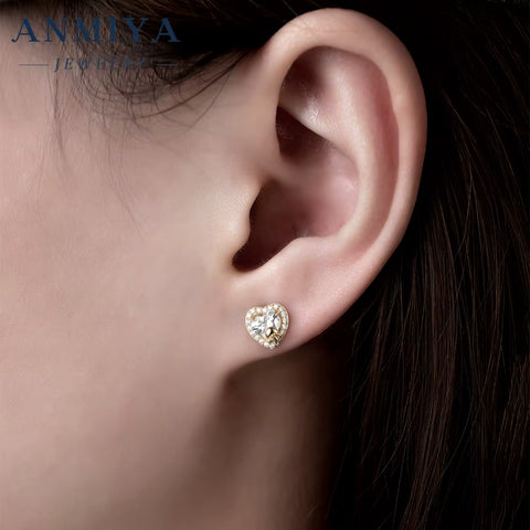 Hot Sell Silver Jewelry 925 Heart Shape Zircon Jellyfish Motif Necklace & Earring for Party Wear