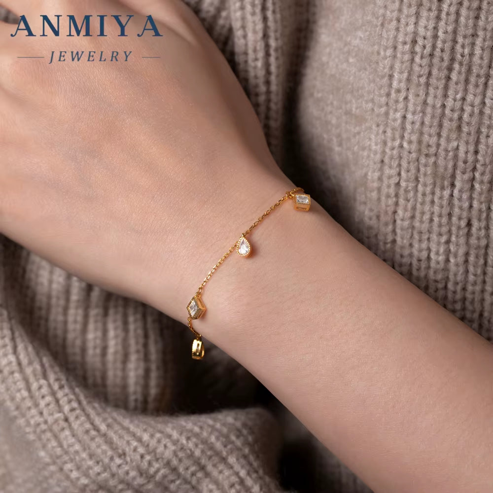 Trendy Silver Jewelry Instagram Clover Bracelet Social Media Popular Silver Clover Bracelet