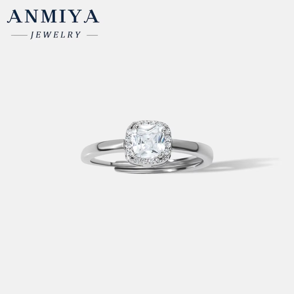 Manufacturer Factory Wholesale Custom 925 Sterling Silver Women'S Engagement Zircon Ring