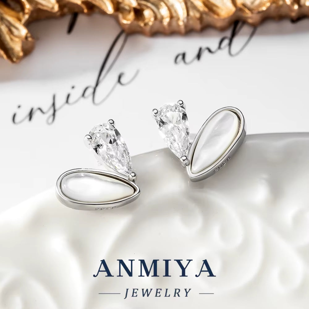 Adjustable Layering Silver Jewelry: Stackable Heart Charms with Opal and Zircon Accents for Customizable Styling