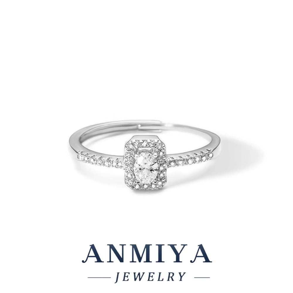 Simple Fashion Jewelry 925 Sterling Silver Plain Circle Ring Set for Women INS Style Niche Light Luxury Personality Base Ring