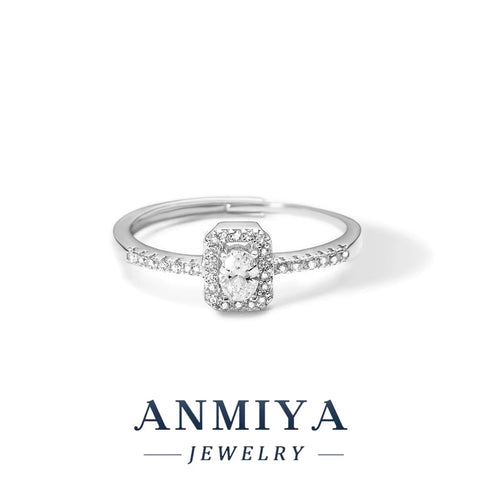 Simple Fashion Jewelry 925 Sterling Silver Plain Circle Ring Set for Women INS Style Niche Light Luxury Personality Base Ring