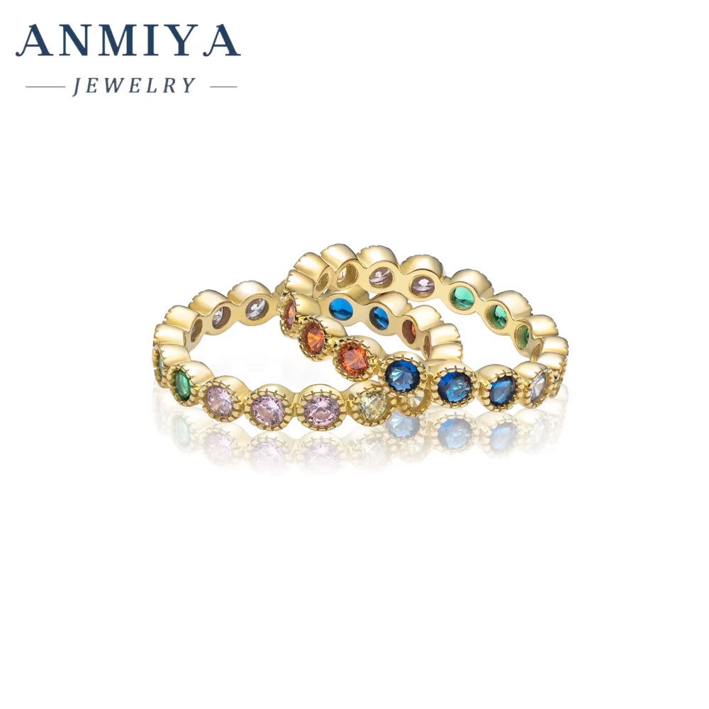 Minimalist High Quality Glaring Colorful Zircon 925 Silver Lab Diamond Ring for Beat Gift