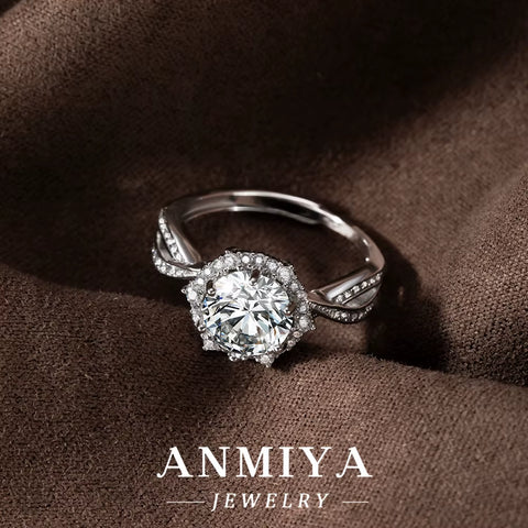 Soulmate Silver Jewelry - Matching 925 Sterling Silver Moissanite Couple Rings with Coordinates Engraving