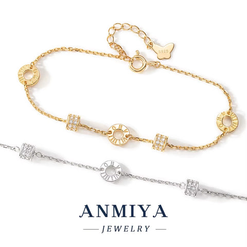 Wholesale 925 Silver Clover Bracelet Geometric Pattern Formal Jewelry Luxury Women'S Accessories for Jewelry Boutique Suppliers