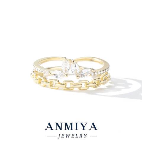 Trendy Bohemian Floral Layered Silver Ring Tarnish-Resistant 925 Silver Festival Jewelry for Bulk Purchases