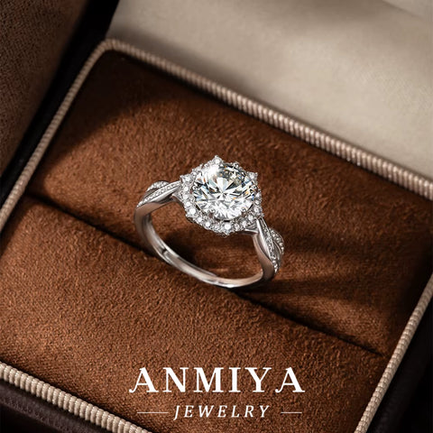 Soulmate Silver Jewelry - Matching 925 Sterling Silver Moissanite Couple Rings with Coordinates Engraving