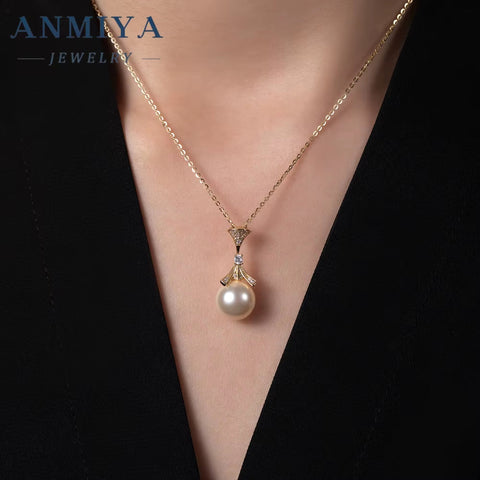 ANMIYA 925 Sterling Silver Pendant Luxury Unisex Trendy Jewelry Custom Necklace with Zircon Pearls for Couples Women