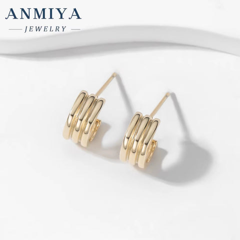 Fine Jewelry Earrings High Quality Fashion Jewelry Inspired Designer Stud Earrings 18K Gold Plated Earrings
