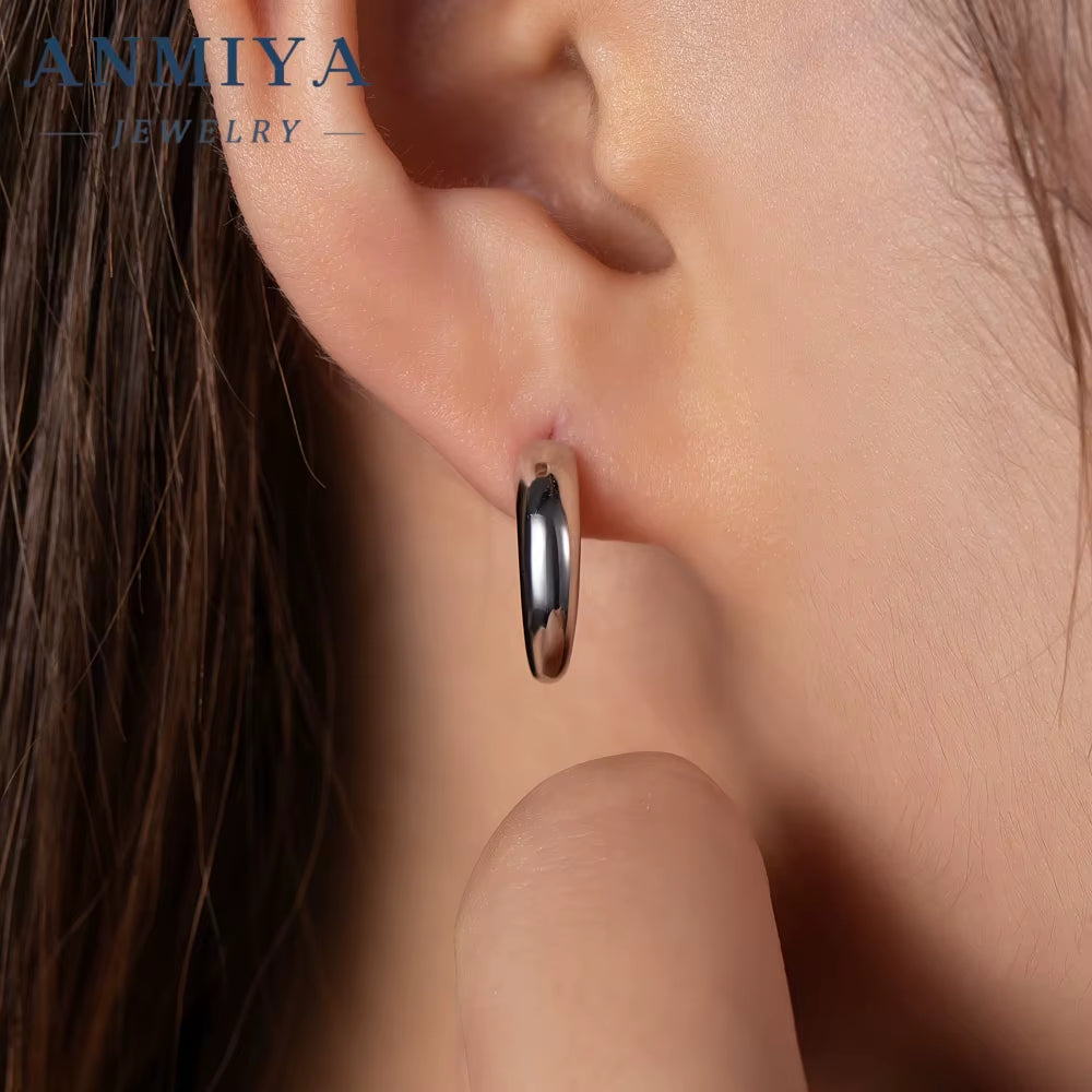 High Quality 2024 Hot Fine Jewelry Fashion Circle 925 Sterling Silver Trendy Earrings for Women