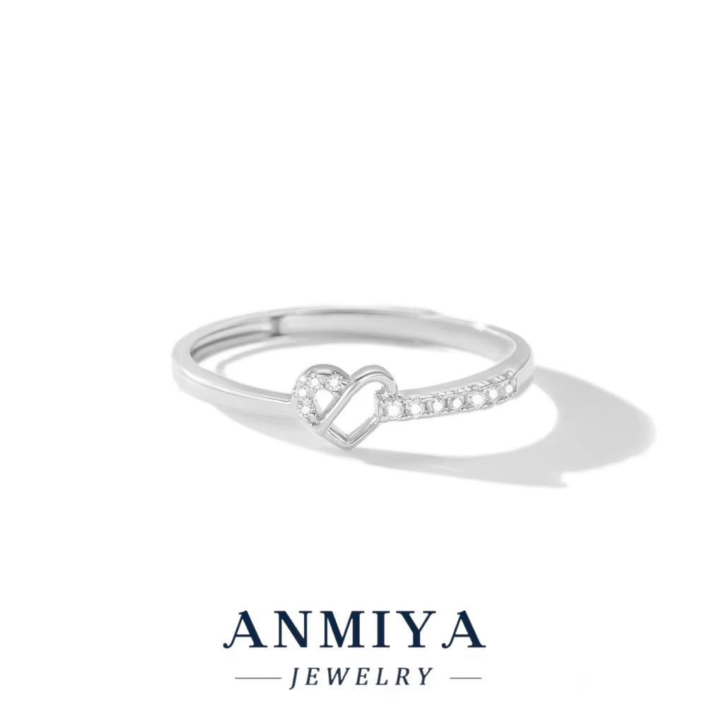 Wholesale S925 Oxidized Heart Ring Vintage Silver Jewelry Bulk Stock for Anniversary/Gift/Party