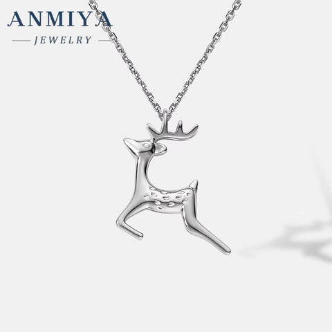 High Jewelry Fawn Pendant Necklace S925 Sterling Silver Animal Necklace for Women'S Jewelry Pendant Necklace Wholesale