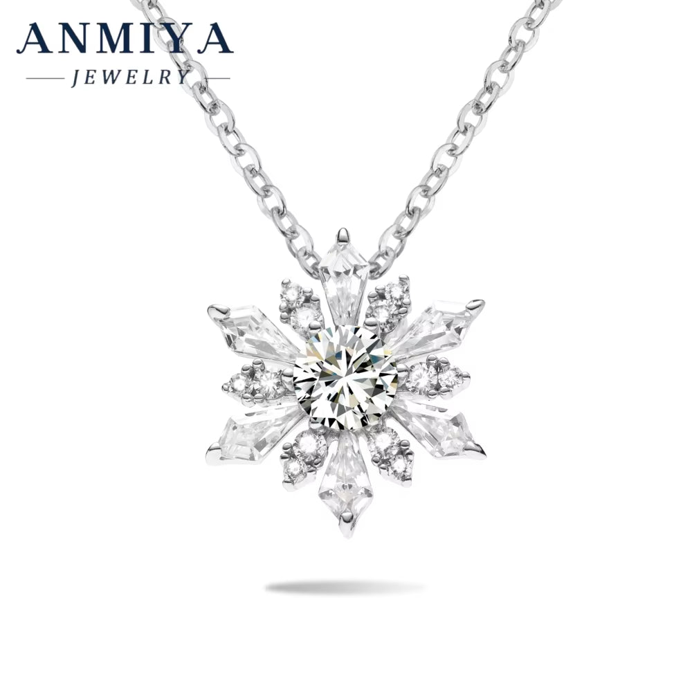 Certified Moissanite 925 Silver Jewelry Set - Genuine Necklace, Authentic Sterling Silver 925 Jewelry Gift