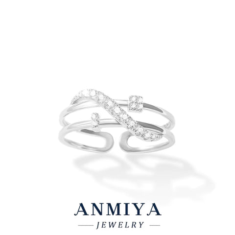 Double-Layered Design New Fashion Ring Hypoallergenic 925 Silver Trendy Festival Jewelry for Wholesale/Bulk Orders