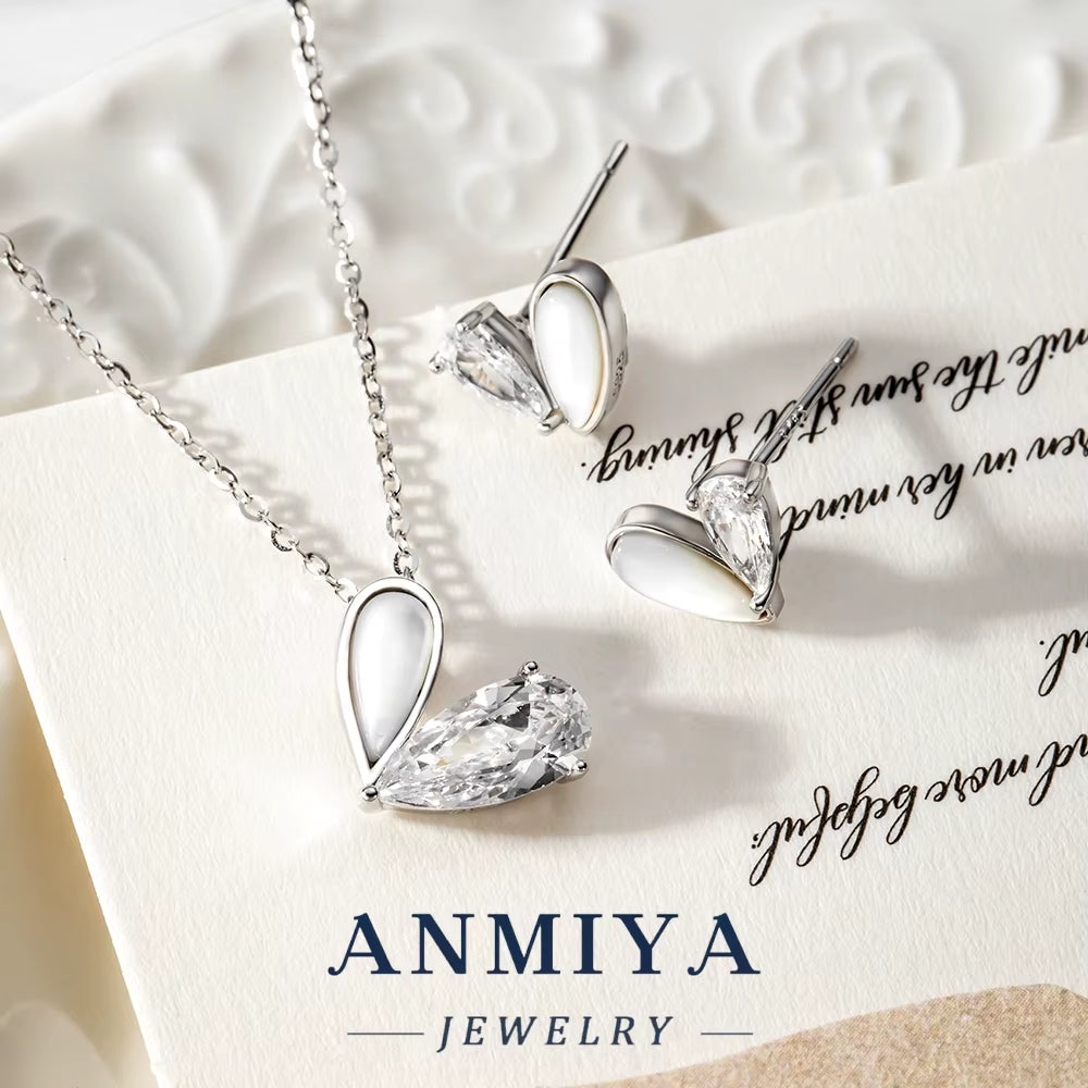 Adjustable Layering Silver Jewelry: Stackable Heart Charms with Opal and Zircon Accents for Customizable Styling