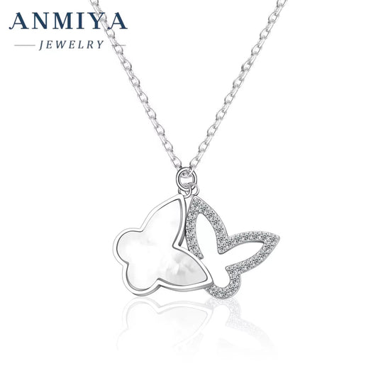ANMIYA Designer Minimalist Necklace Fashion Jewelry Necklaces Silver 925 for Girls