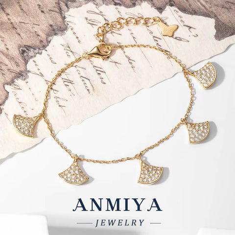 Minimalist Silver Jewelry Delicate Clover Bracelet with Mult-Leaves, Secure Lobster Clasp for Office Wear