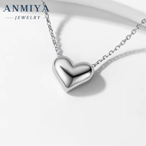 Dainty Wholesale New Fashion Jewelry Chain 925 Silver Heart Necklace for Women
