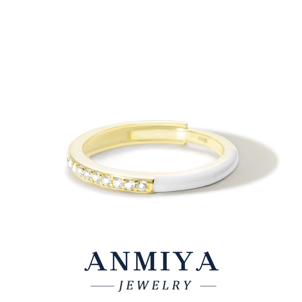 Fashion Jewelry 925 Sterling Silver Stacked Wear Ring Jewelry for Women 18K Gold Plated 925 Silver Wedding Engagement Rings