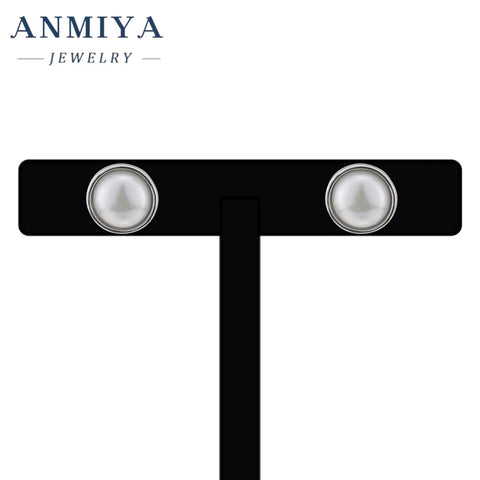 2024 Summer Elegant Cute Pure 925 Sterling Silver Small Pearl Stud Earrings for Women Girls