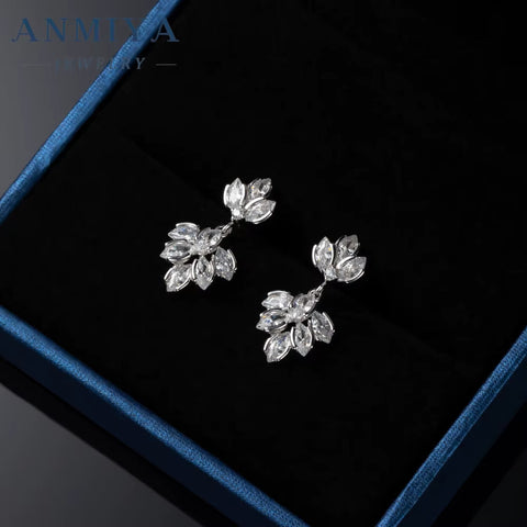 Wholesale Earrings Women S925 Silver Cubic Zirconia Stud Earrings for Women Fashion Jewlery