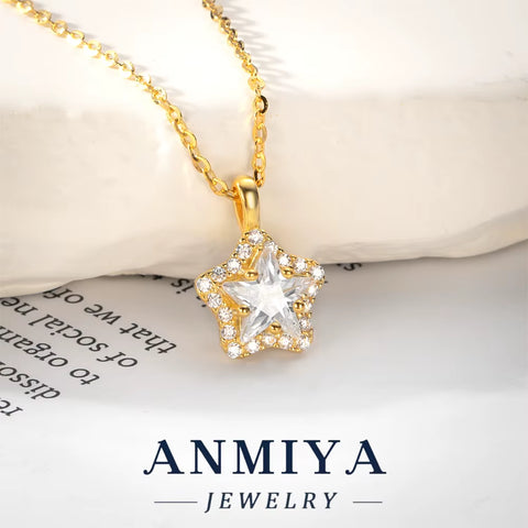 Everyday Silver 925 Star Jewelry Set, Versatile Sterling Silver Jewelry for Women, Lightweight 925 Silver Necklace & Earrings