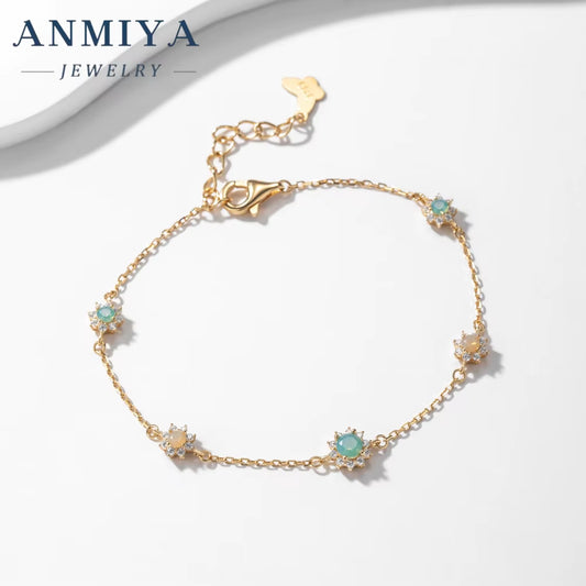 Fashion Wholesale Jewelry 18K Tennis Bracelet Silver 925 Gold Plated Cute Party Zircon Bracelets