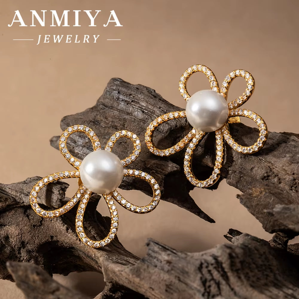 Trendy 925 Silver Jewelry Set, Modern Silver 925 Set for Women, Minimalist Sterling Silver Flower Jewelry,