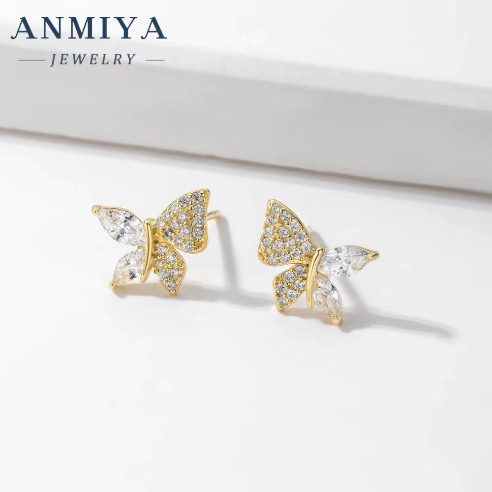 Butterfly Woman Necklace 18K Gold Plated Butterfly with Zircon Tassel Women'S Exquisite Butterfly Necklace 925 Silver