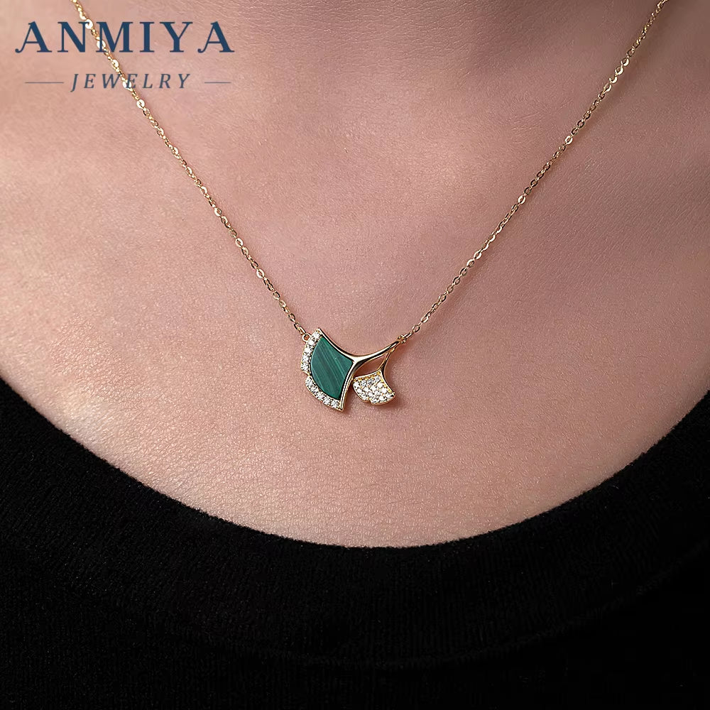 Handmade Malachite 925 Necklace, a Touch of Silver Jewelry for Your Unique Style