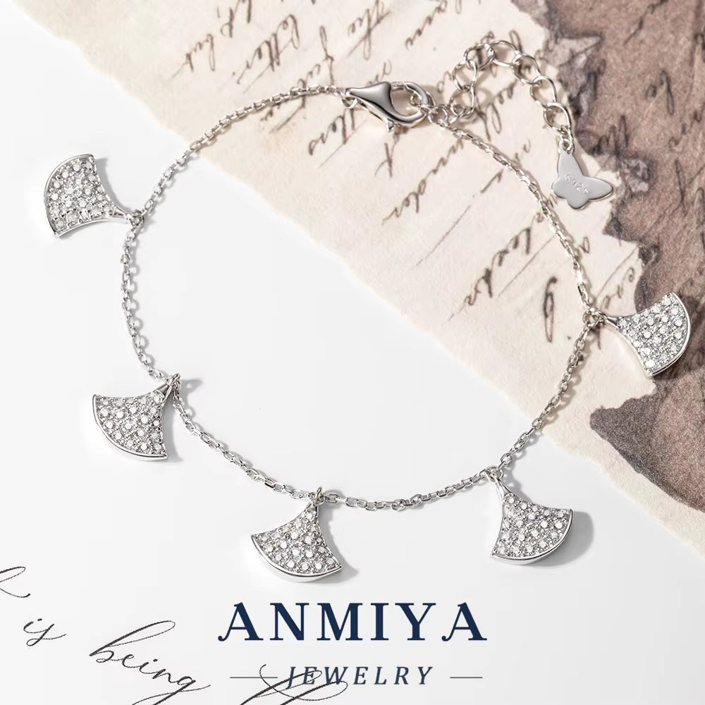 Minimalist Silver Jewelry Delicate Clover Bracelet with Mult-Leaves, Secure Lobster Clasp for Office Wear