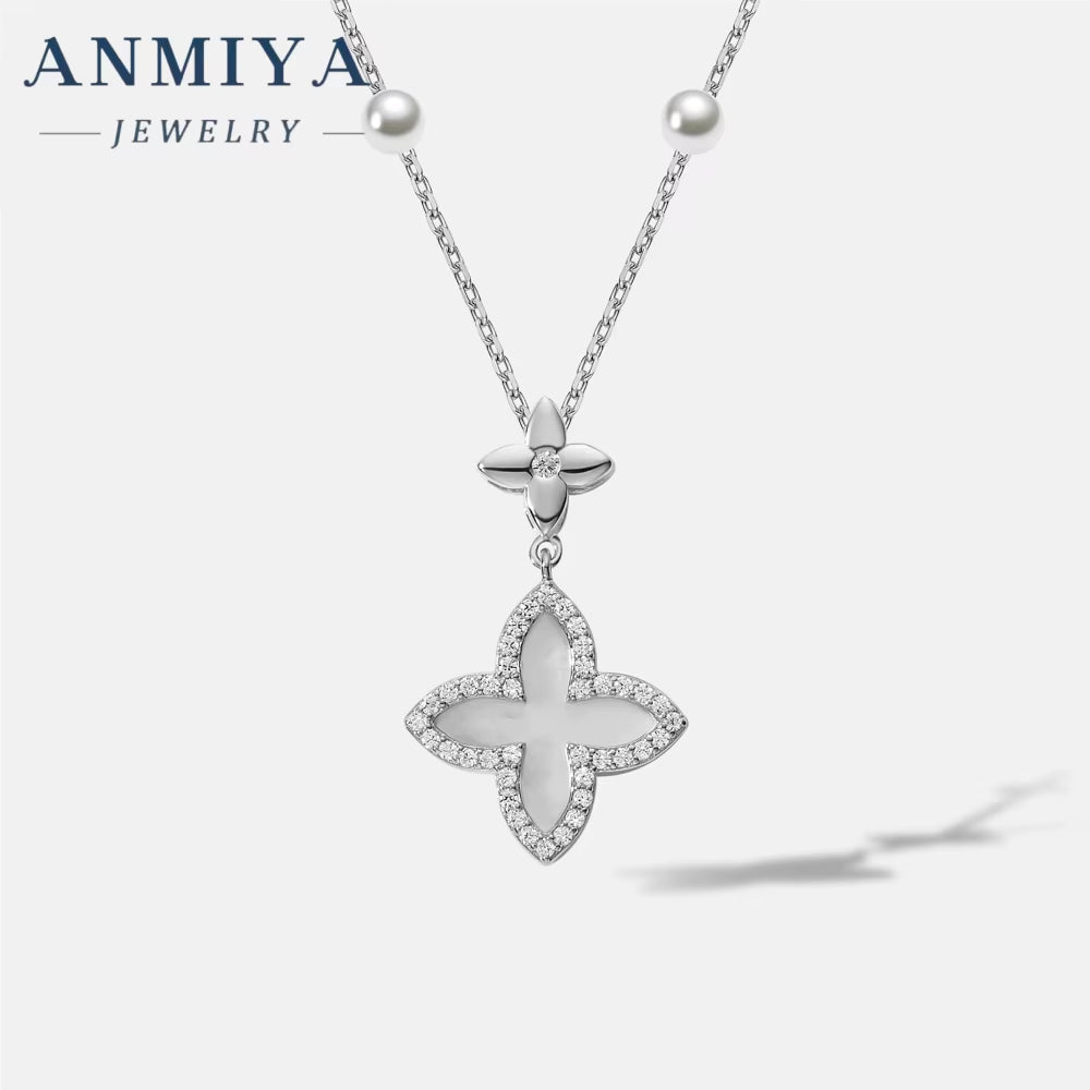 Fashion Jewelry 4 Leaf Clover 18K Real Gold Plated Necklaces for Women Girls Gold Long Necklace Custom Indian Jewelry for Women