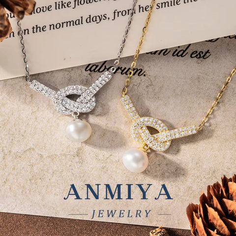 Custom Vintage Elegant Pearl Necklace Factory-Plated 925 Silver & 14K Gold Link Chain Wedding Choker for Gift