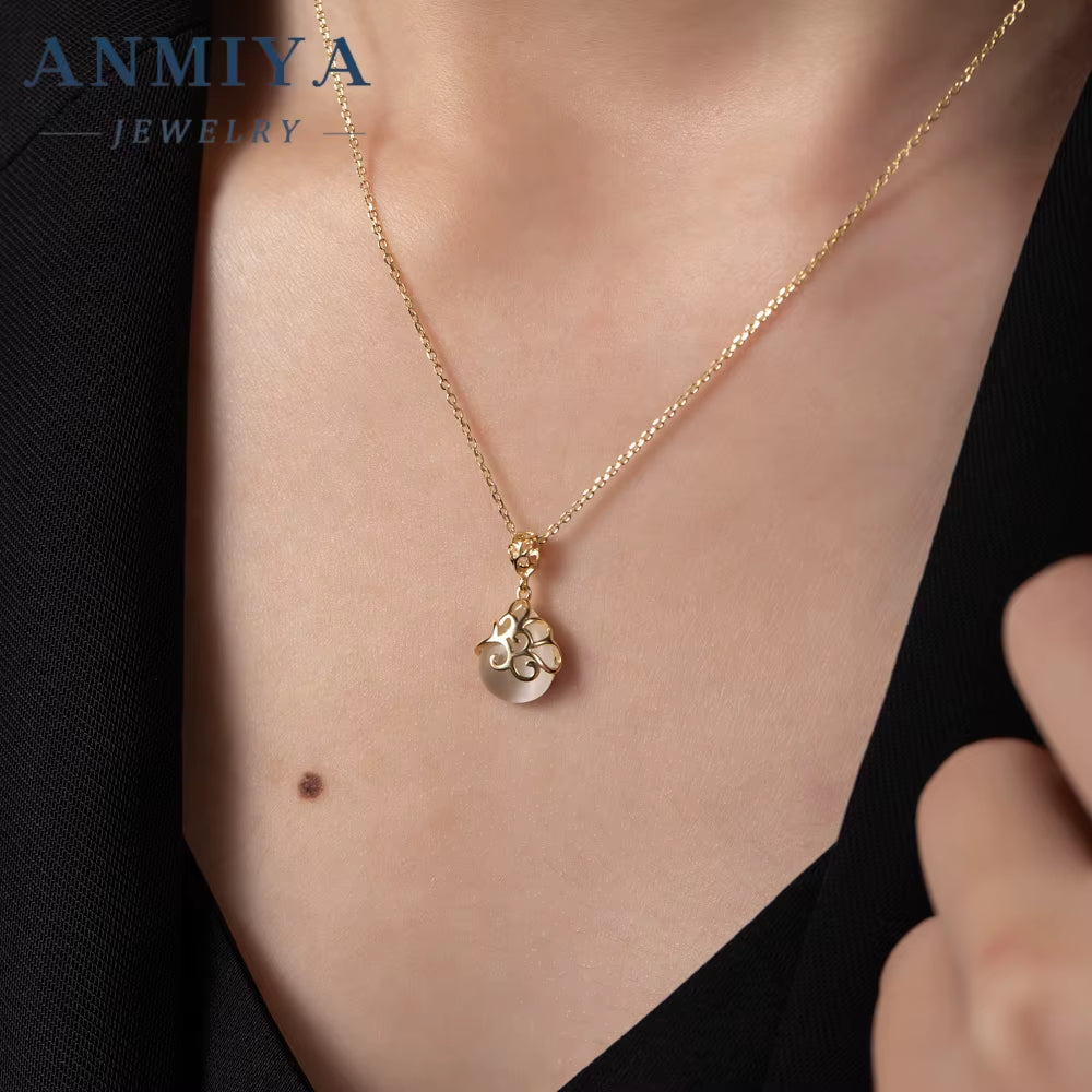 2024 Hot Custom Wholesale Simple S925 Sterling Silver 18K Gold Fine Necklace for Girl Gift