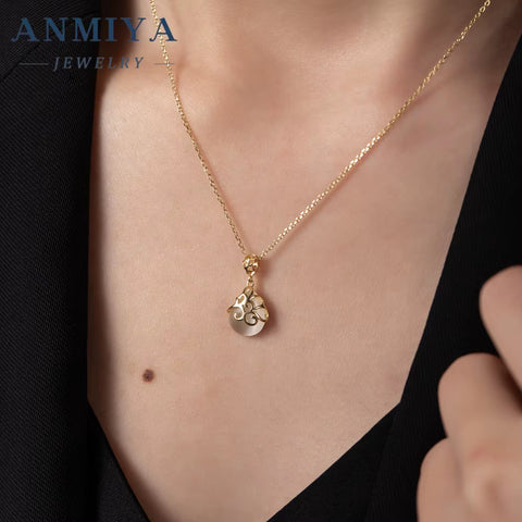 2024 Hot Custom Wholesale Simple S925 Sterling Silver 18K Gold Fine Necklace for Girl Gift