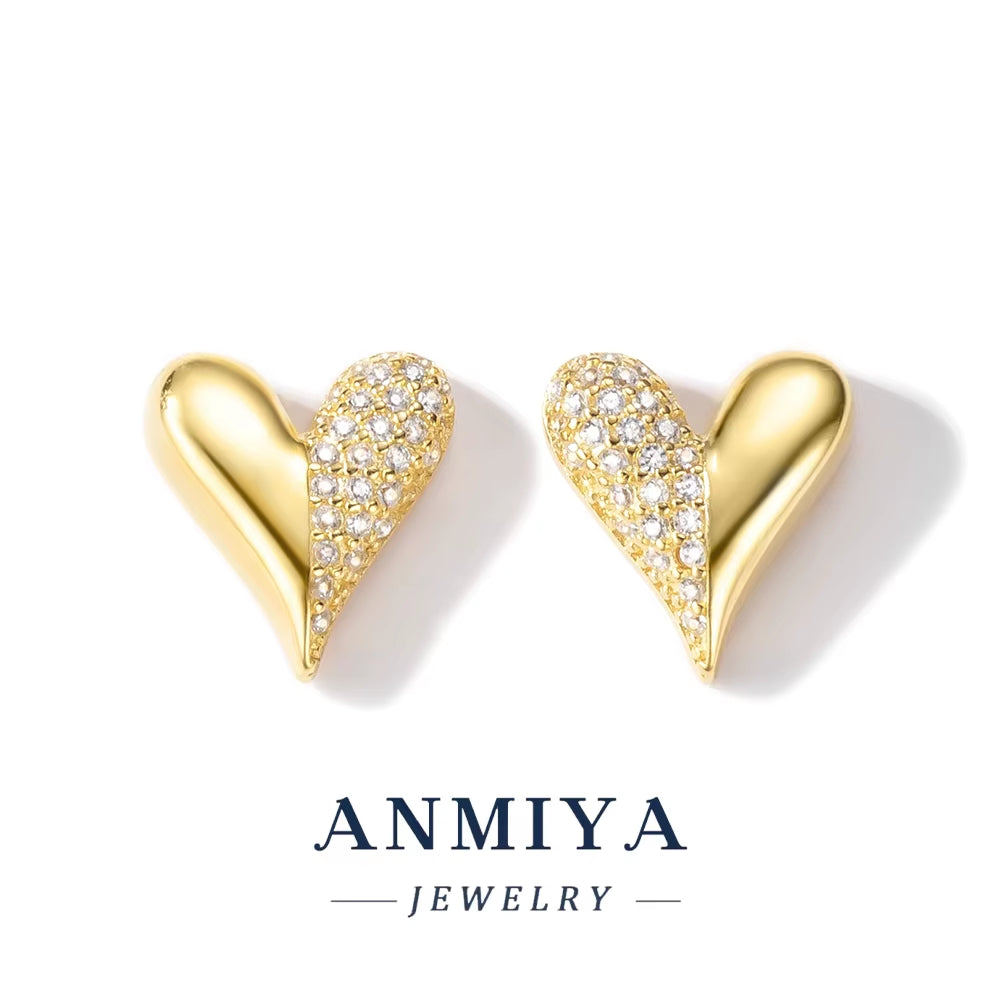 925 Sterling Silver Jewelry Set for Women, Elegant Heart Silver Necklace & Earrings, Trendy Silver 925 Jewelry Gift Set