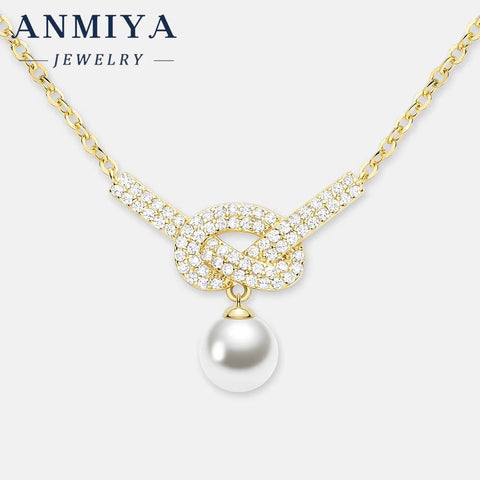 Custom Vintage Elegant Pearl Necklace Factory-Plated 925 Silver & 14K Gold Link Chain Wedding Choker for Gift