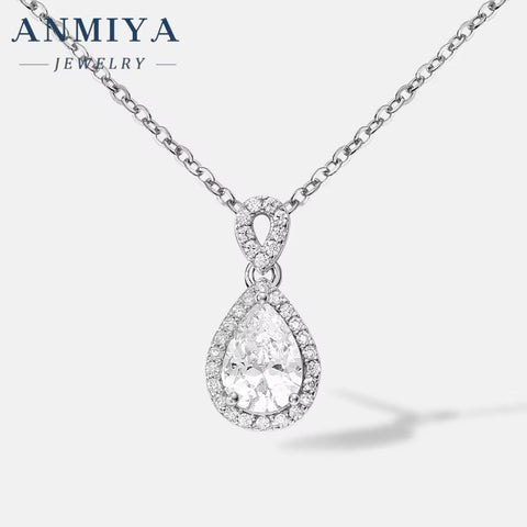 925 Iced Out Flower Shape Charm Chain Gold Plated Silver White Zircon Necklaces Pendant Necklace Fashion Zircon Link Chain