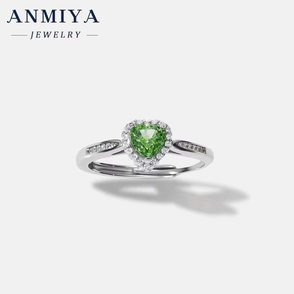 Fashion Jewelry Ring Manufacturer 5A Zircon Stone Ring Eternity Heart Ice Cut Ring for Women Lover