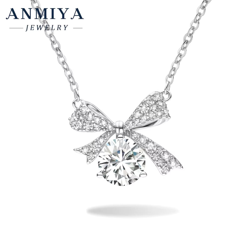 Moissanite 925 Silver Jewelry Set - Matching Earrings and Necklace, Sterling Silver 925 Jewelry with Sparkling Moissanite