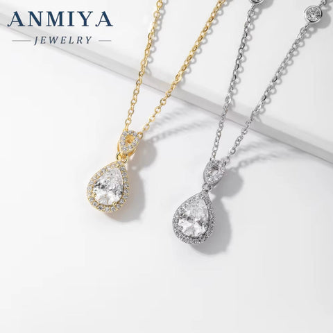 925 Iced Out Flower Shape Charm Chain Gold Plated Silver White Zircon Necklaces Pendant Necklace Fashion Zircon Link Chain
