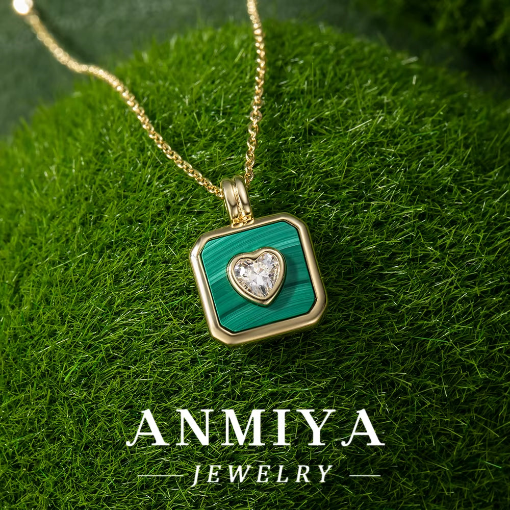 Malachite Gemstone 925 Necklace, a Piece of Silver Jewelry for Everyday Elegance