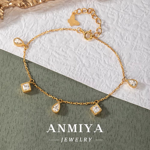 Trendy Silver Jewelry Instagram Clover Bracelet Social Media Popular Silver Clover Bracelet