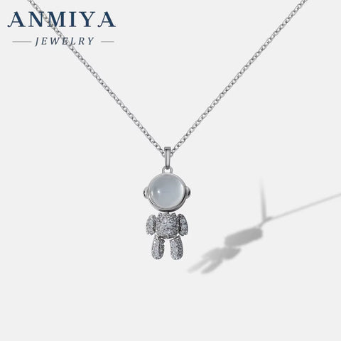 Hot Selling Fashion Jewelry 925 Sterling Silver Astronaut Spaceman Charm Pendant with 3D Effect