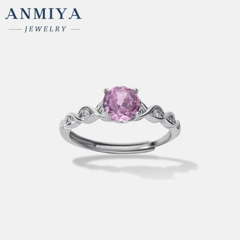 925 Sterling Silver Ring Zircon Waterproof Wedding Pink Green Blue Cubic Zirconia Silver Engagement Ring Set for Women Girls